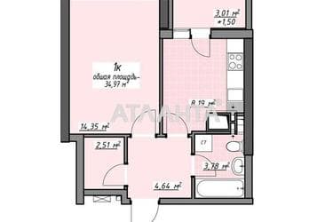 1-room apartment apartment by the address st. Glushko ak pr Dimitrova pr (area 35,0 m²) - Atlanta.ua - photo 10