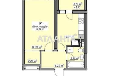 1-комнатная квартира по адресу Глушко ак. Пр. (площадь 34,8 м²) - Atlanta.ua - фото 16