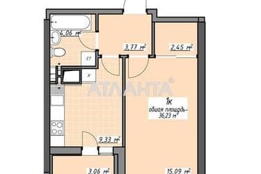 1-комнатная квартира по адресу Глушко ак. Пр. (площадь 36,2 м²) - Atlanta.ua - фото 10