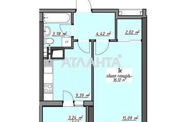 1-комнатная квартира по адресу Глушко ак. Пр. (площадь 36,3 м²) - Atlanta.ua - фото 17