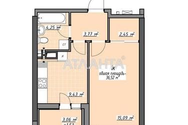 1-комнатная квартира по адресу Глушко ак. Пр. (площадь 36,5 м²) - Atlanta.ua - фото 16