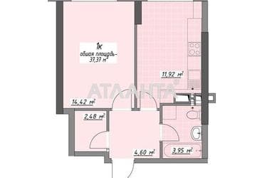 1-кімнатна квартира за адресою Глушко ак. Пр. (площа 37,4 м²) - Atlanta.ua - фото 17