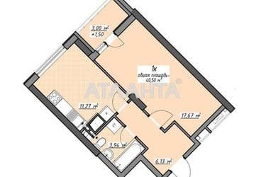 1-комнатная квартира по адресу Глушко ак. Пр. (площадь 40,5 м²) - Atlanta.ua - фото 18
