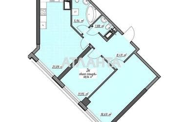 2-комнатная квартира по адресу Глушко ак. Пр. (площадь 68,0 м²) - Atlanta.ua - фото 14