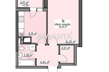 1-room apartment apartment by the address st. Glushko ak pr Dimitrova pr (area 35,0 m²) - Atlanta.ua - photo 14