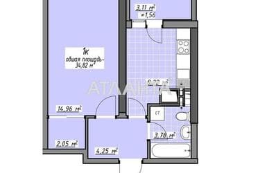 1-комнатная квартира по адресу Глушко ак. Пр. (площадь 34,8 м²) - Atlanta.ua - фото 17