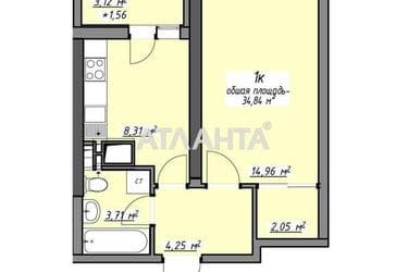1-room apartment apartment by the address st. Glushko ak pr Dimitrova pr (area 34,8 m²) - Atlanta.ua - photo 13