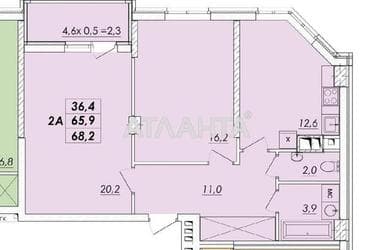 2-rooms apartment apartment by the address st. Ovidiopolskaya dor (area 68,2 m²) - Atlanta.ua - photo 13