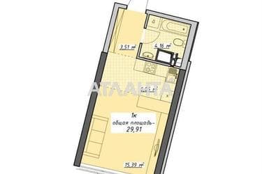1-кімнатна квартира за адресою Курортний пров. (площа 29,9 м²) - Atlanta.ua - фото 16