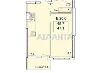 1-room apartment apartment by the address st. Topolinnyy per (area 47,1 m²) - Atlanta.ua - photo 8