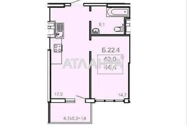1-room apartment apartment by the address st. Topolinnyy per (area 44,4 m²) - Atlanta.ua - photo 8
