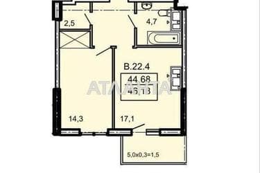 1-room apartment apartment by the address st. Topolinnyy per (area 46,2 m²) - Atlanta.ua - photo 8