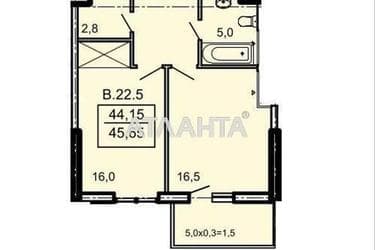 1-room apartment apartment by the address st. Topolinnyy per (area 45,7 m²) - Atlanta.ua - photo 8