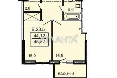 1-room apartment apartment by the address st. Topolinnyy per (area 45,6 m²) - Atlanta.ua - photo 8