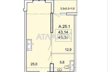 1-комнатная квартира по адресу Тополинный пер. (площадь 45,0 м²) - Atlanta.ua - фото 9