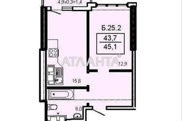 1-room apartment apartment by the address st. Topolinnyy per (area 45,1 m²) - Atlanta.ua - photo 8