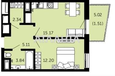 1-кімнатна квартира за адресою Щурата В. Вул. (площа 40,2 м²) - Atlanta.ua - фото 27