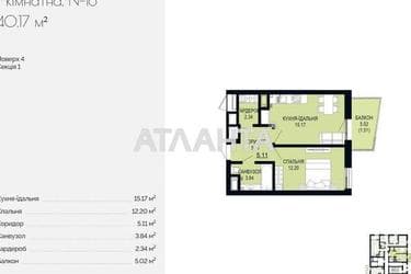1-кімнатна квартира за адресою Щурата В. Вул. (площа 40,2 м²) - Atlanta.ua - фото 28