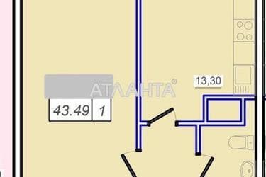 1-комнатная квартира по адресу ул. Жемчужная (площадь 43,5 м²) - Atlanta.ua - фото 32