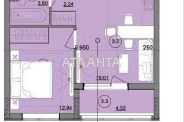 1-комнатная квартира по адресу ул. Бочарова ген. (площадь 42,4 м²) - Atlanta.ua - фото 10