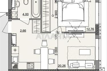 1-room apartment apartment by the address st. Bocharova gen (area 39,7 m²) - Atlanta.ua - photo 7