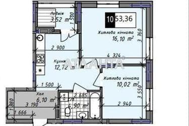 2-кімнатна квартира за адресою вул. Промислова (площа 53,4 м²) - Atlanta.ua - фото 10