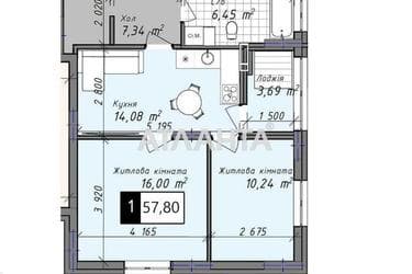 2-rooms apartment apartment by the address st. Promyshlennaya (area 57,8 m²) - Atlanta.ua - photo 7