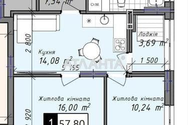 2-rooms apartment apartment by the address st. Promyshlennaya (area 57,8 m²) - Atlanta.ua - photo 10
