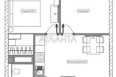 2-rooms apartment apartment by the address st. Zhemchuzhnaya (area 43 m²) - Atlanta.ua - photo 18