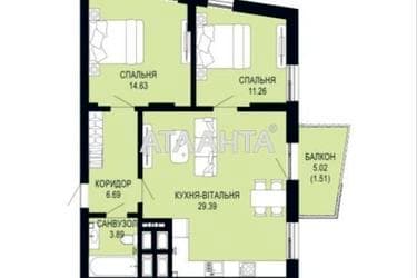 2-комнатная квартира по адресу ул. Щурата В. Ул (площадь 67,4 м²) - Atlanta.ua - фото 47