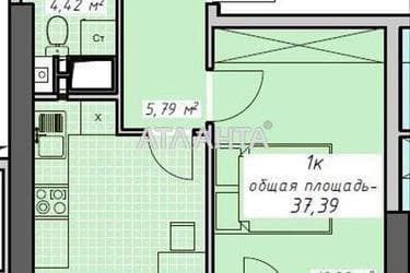 1-кімнатна квартира за адресою Курортний пров. (площа 37,4 м²) - Atlanta.ua - фото 26