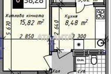 1-room apartment apartment by the address st. Promyshlennaya (area 38,3 m²) - Atlanta.ua - photo 10