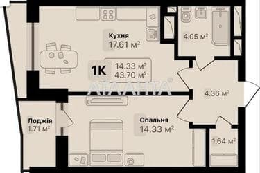1-room apartment apartment by the address st. Sonyashnikova (area 43,7 m²) - Atlanta.ua - photo 22