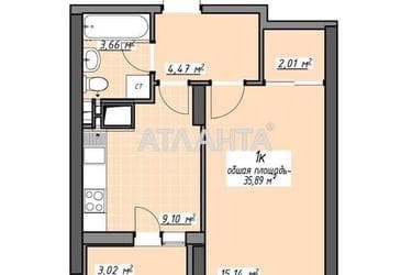 1-room apartment apartment by the address st. Glushko ak pr Dimitrova pr (area 35,9 m²) - Atlanta.ua - photo 10
