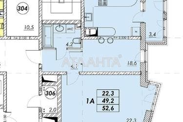 1-room apartment apartment by the address st. Prokhorovskaya Khvorostina (area 51,9 m²) - Atlanta.ua - photo 13