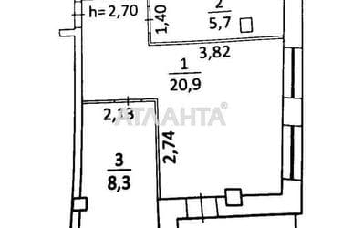 1-комнатная квартира по адресу Сеченова пер. (площадь 36,4 м²) - Atlanta.ua - фото 14