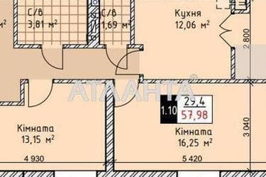 2-комнатная квартира по адресу ул. Сахарова (площадь 57,9 м²) - Atlanta.ua - фото 10