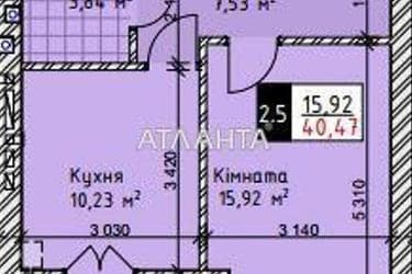 1-room apartment apartment by the address st. Sakharova (area 40,4 m²) - Atlanta.ua - photo 10