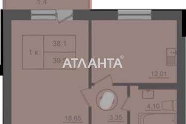 1-кімнатна квартира за адресою вул. Чехова (площа 37 м²) - Atlanta.ua - фото 16