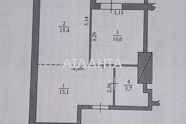 1-комнатная квартира по адресу ул. Пригородная (площадь 46,7 м²) - Atlanta.ua - фото 18