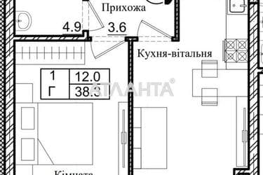 1-комнатная квартира по адресу ул. Строительная (площадь 38,5 м²) - Atlanta.ua - фото 20