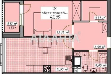 1-кімнатна квартира за адресою Курортний пров. (площа 45,1 м²) - Atlanta.ua - фото 9
