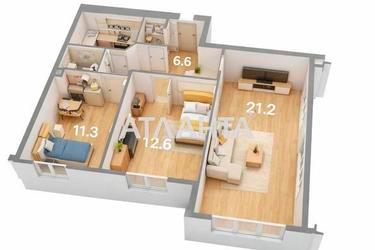 2-комнатная квартира по адресу ул. Жемчужная (площадь 60 м²) - Atlanta.ua - фото 23