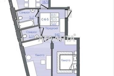 2-кімнатна квартира за адресою Фонтанська дор. (площа 70,9 м²) - Atlanta.ua - фото 36