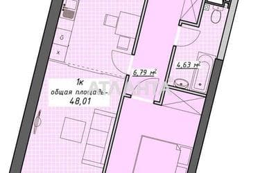 1-комнатная квартира по адресу Курортный пер. (площадь 48,0 м²) - Atlanta.ua - фото 16