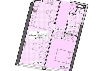 1-комнатная квартира по адресу Курортный пер. (площадь 48,0 м²) - Atlanta.ua - фото 14