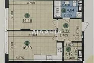 1-кімнатна квартира за адресою вул. Олександра Олеся (площа 44,3 м²) - Atlanta.ua - фото 16