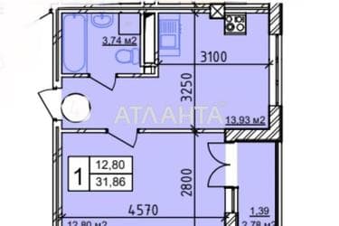 1-room apartment apartment by the address st. Geranevaya (area 32 m²) - Atlanta.ua - photo 12