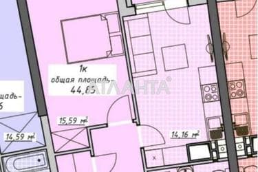 1-комнатная квартира по адресу Курортный пер. (площадь 44 м²) - Atlanta.ua - фото 8