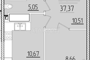 1-кімнатна квартира за адресою вул. Краснова (площа 38,4 м²) - Atlanta.ua - фото 19